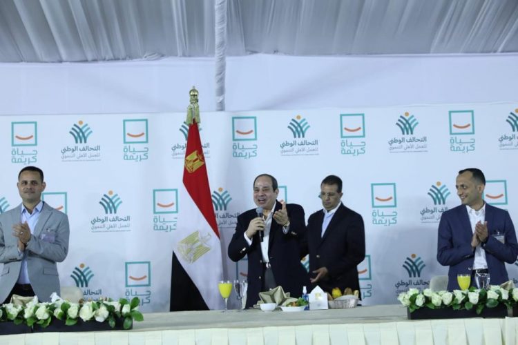 الرئيس السيسي يتفقد قرية الحصص لمتابعة معدلات تنفيذ حياة كريمة